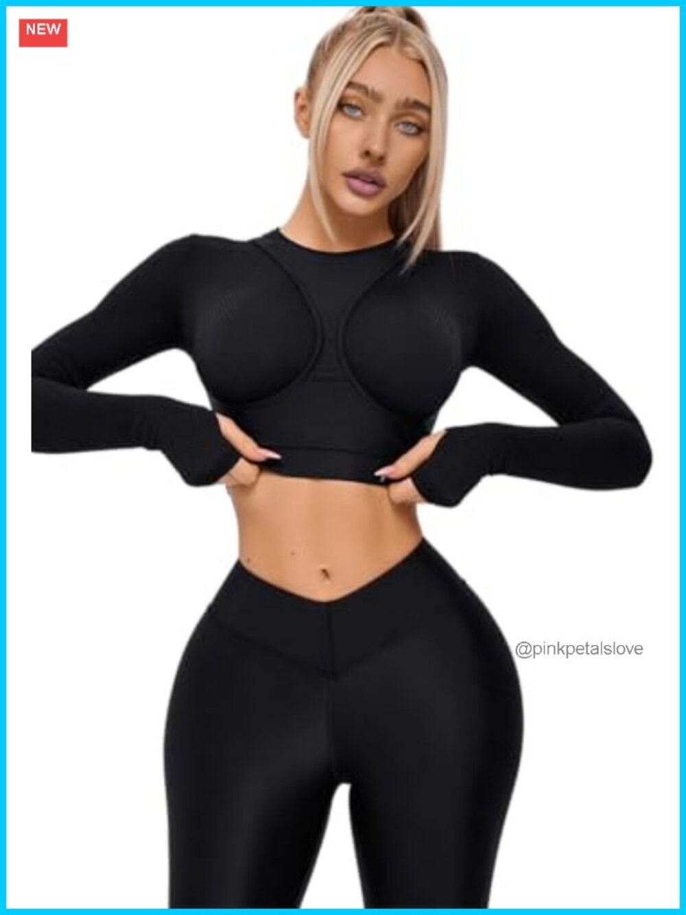 Compression Athletic Crop Top Workout Yoga Gym Long Sleeve Fitted